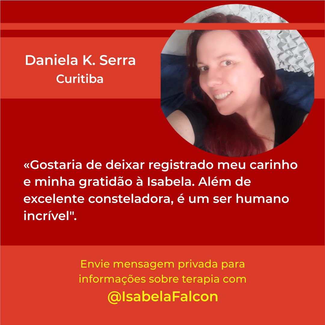 testemunho de cliente de Isabela Falcon de Constelação Familiar e terapia em Curitiba